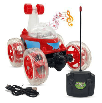 Remote Control Stunt Car (Light & Sound) (Red)