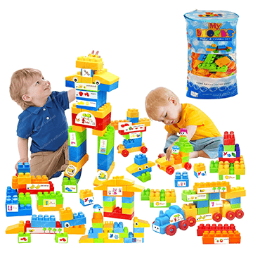 Building Toy Blue Bag Block 220 Pcs