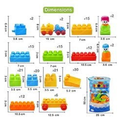 Building Toy Blue Bag Block 220 Pcs