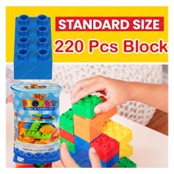 Building Toy Blue Bag Block 220 Pcs