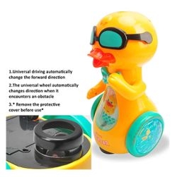 Musical Walking Duckling Toy with Electric Gimbal Sunglasses & Water Vapor Spray