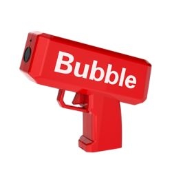 Bubble Electric Gun, Colorful Bubbles, One-Click Bubble, Light Music (Orange)