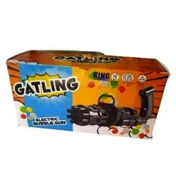 Gatling 8 Hole Electric Bubble Gun (Brown)