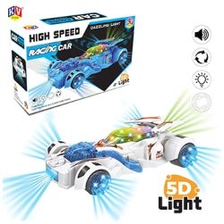 KV High Speed Racing B/O Car with Dazzling 5d Light and Music