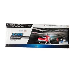 Velocity Remote Control Mini Helicopter with Rechargeable Batteries (Red)