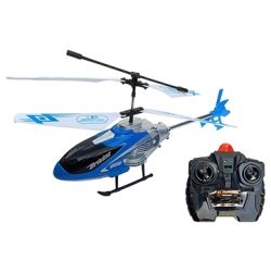 Velocity Remote Control Mini Helicopter with Rechargeable Batteries (Blue)