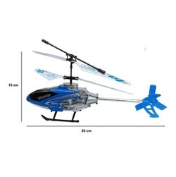 Velocity Remote Control Mini Helicopter with Rechargeable Batteries (Blue)