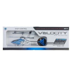 Velocity Remote Control Mini Helicopter with Rechargeable Batteries (Blue)