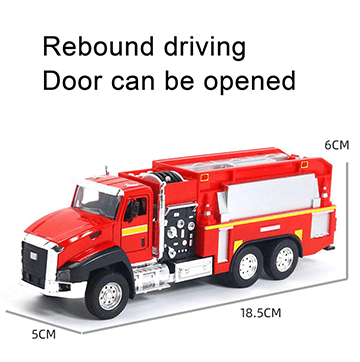 Max Metal Die Cast 1.50 Scale Pull Back Metal Alloy Tanker (Red)