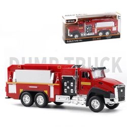 Max Metal Die Cast 1.50 Scale Pull Back Metal Alloy Tanker (Red)