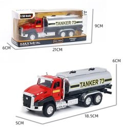 Max Metal Die Cast 1.50 Scale Pull Back Metal Alloy fire brigade