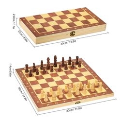 Wooden Folding Chess Set