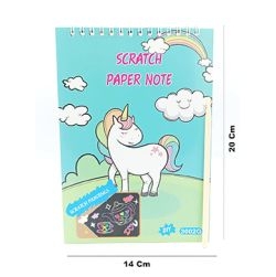 Unicorn Scratch Book Green