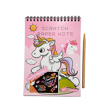 Unicorn Scratch Book Pink