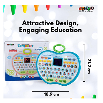 Apple Educational Computer ABC and 123 Learning Kids Laptop with LED Display and Music