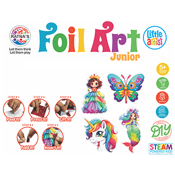 Ratnas Foil Art Junior A Fabulous Diy Fun Activity With Colourful Foil