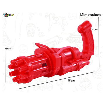 8-Hole Bubble Blaster Machine Gun includes 160 ml liquid bottle (Orange)