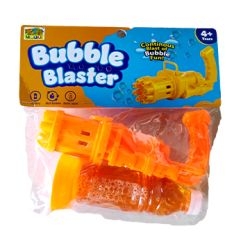 8-Hole Bubble Blaster Machine Gun includes 160 ml liquid bottle (Orange)