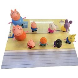 9Pc Peppa Pig Family Toy Set