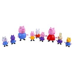 9Pc Peppa Pig Family Toy Set