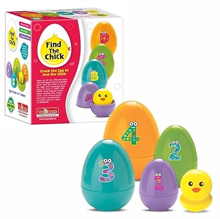 toymate Find The Chick In Egg Nesting Toy - Helps In Motor Skills & Early Development Montessori Toy Games For Toddlers 1+ Years, Multi