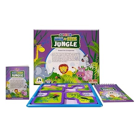 Toymate Hide N Seek Jungle Junior – Brain Teasing Fun Animal Puzzle Games for Kids 4 & Above
