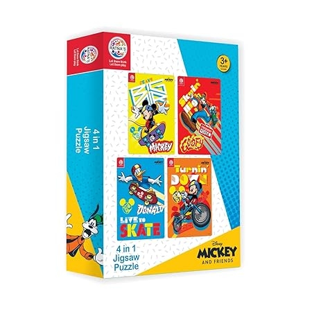 Mickey Mouse 4 in 1 Disney Jigsaw Puzzle 140 Pieces