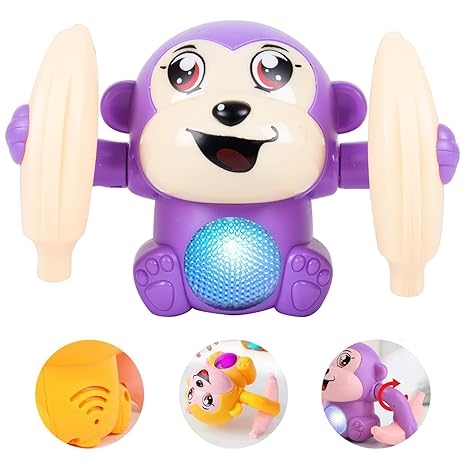 Gooyo GY-2020 Battery Operated Voice Control Monkey Toy with Musical,Dancing,Spinning,Rolling and Sensor Feature