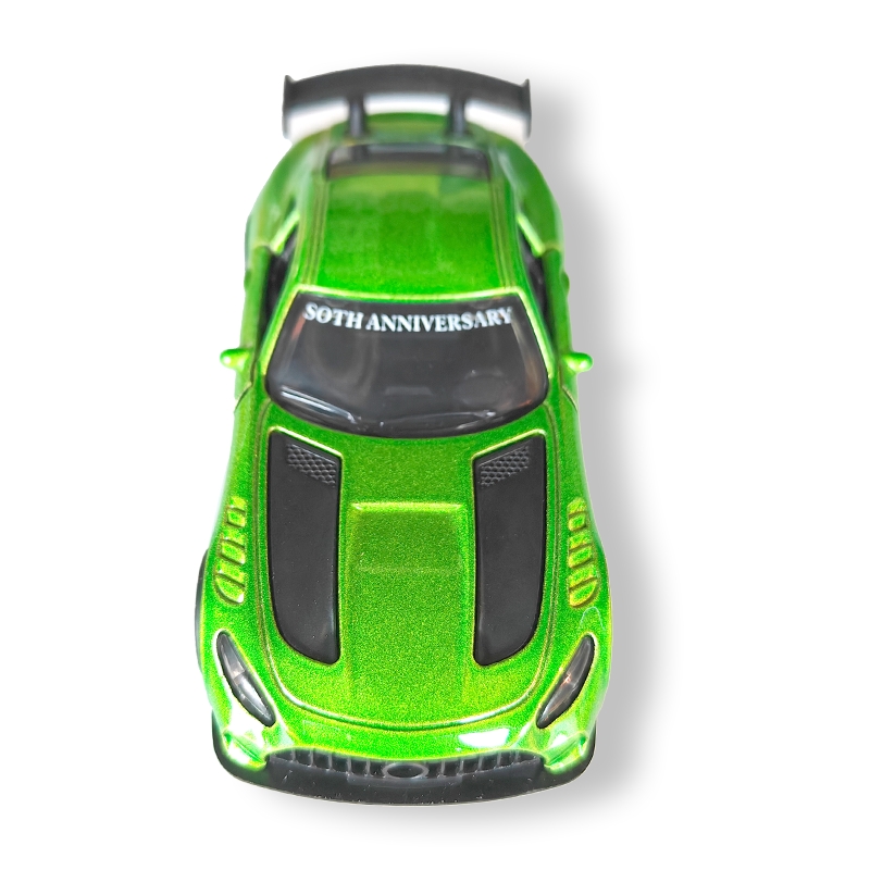 Die cast metal scale model car (green)