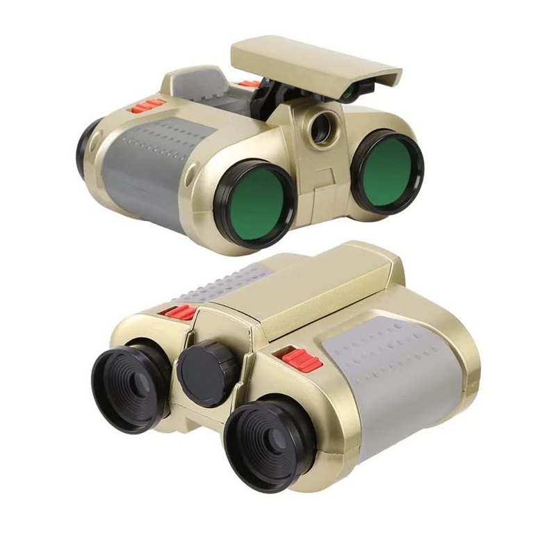 Binoculars Night Scope 4x30 Telescope with Pop-up Spotlight and Night-Beam Vision