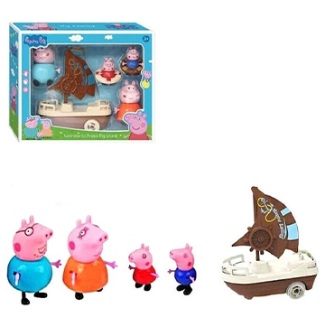 Peppa Pig Family World With Ship & Swimming