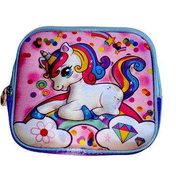 3D Unicorn Colorfull Lights School Bag (3 in 1)