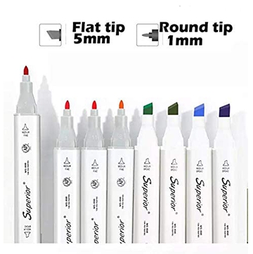 12 Colours Brush Markers Double Tipped Touch Markers