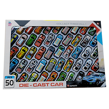 50 pc Die cast metal car set