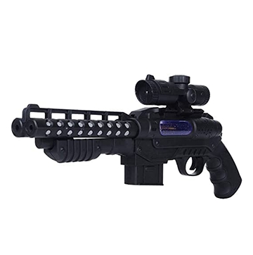Electric Double Barrel Gun With Music & Light