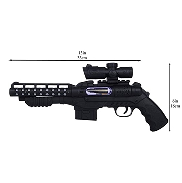 Electric Double Barrel Gun With Music & Light