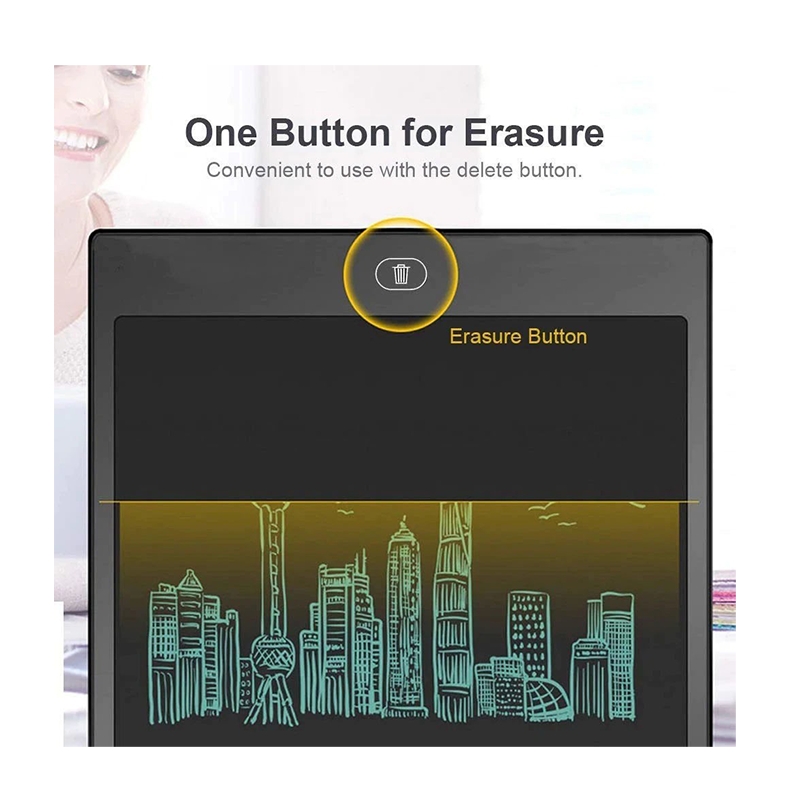 8.5 Inch LCD Panel Colorful Writing Tablet (Black)