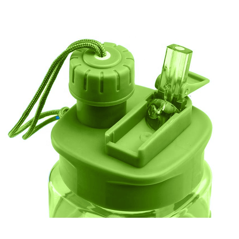Transparent Water Bottle Music Design (Green)
