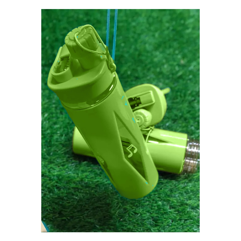 Transparent Water Bottle Music Design (Green)