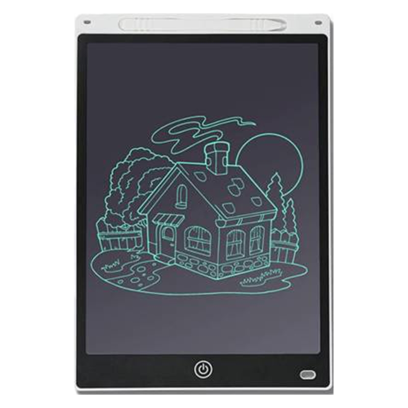 12 Inch LCD Panel Colorful Writing Tablet (White)