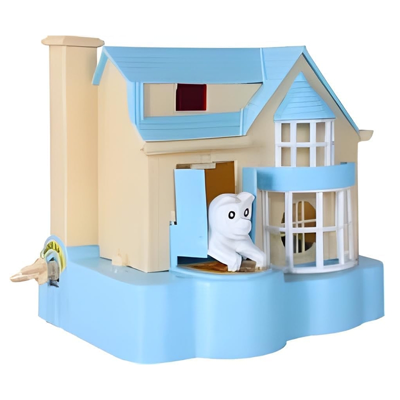 Puppy House Dog Collecting Coin, Kids Piggy Bank (Blue)