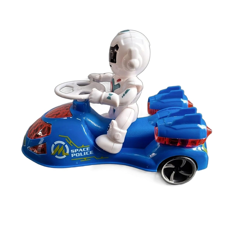 Space Police Racer Car - Interactive Sound & Light-Up Toy Car with Robot