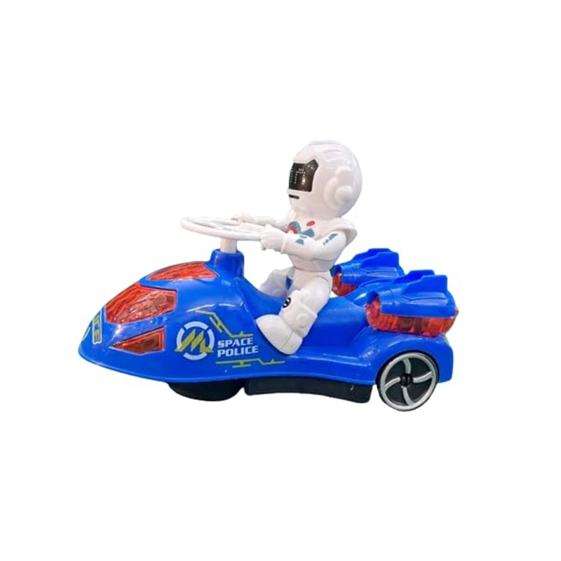 Space Police Racer Car - Interactive Sound & Light-Up Toy Car with Robot