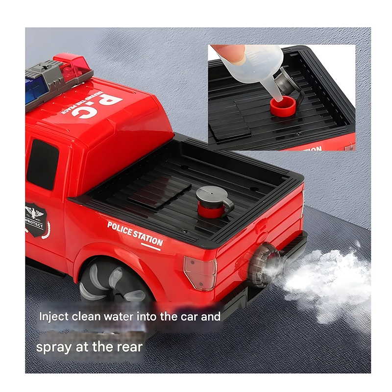 Police Spray Model Car With Music & Light (Red)