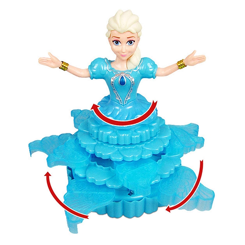 Frozen Princess Elsa Musical Rotating Doll-3 D Lights
