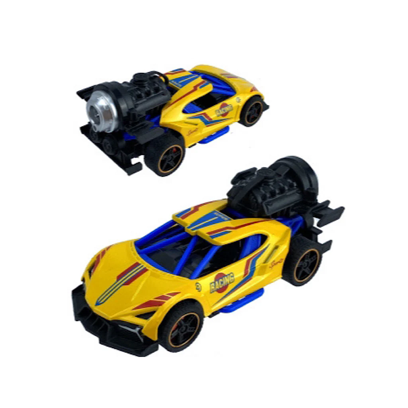 MC Five Smoke Spray Pull Back Car (Yellow)