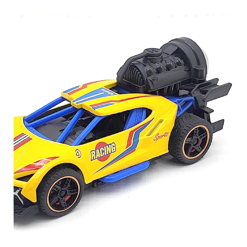MC Five Smoke Spray Pull Back Car (Yellow)