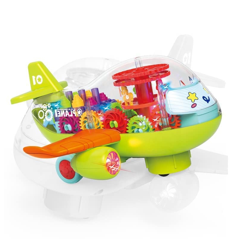 Transparent Mechanical Helicopter Airplane with Gear Technology