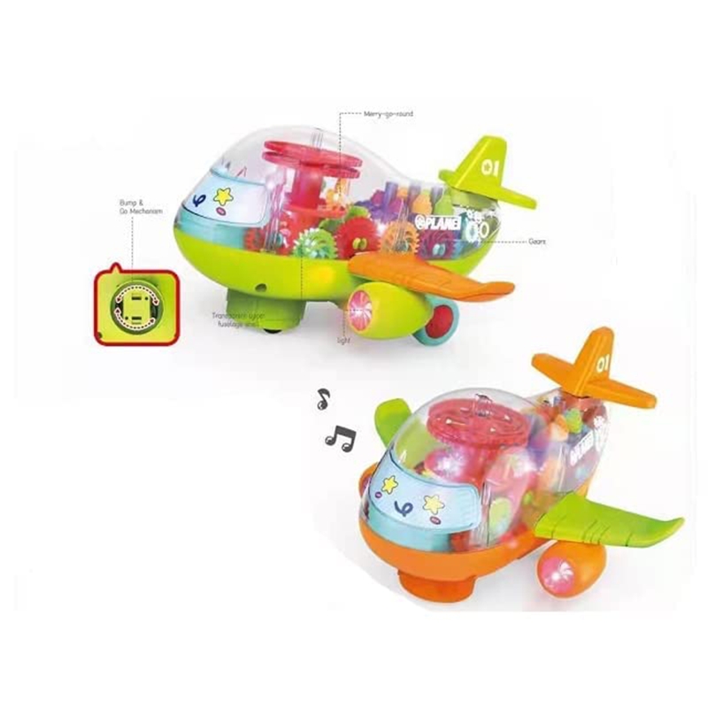 Transparent Mechanical Helicopter Airplane with Gear Technology