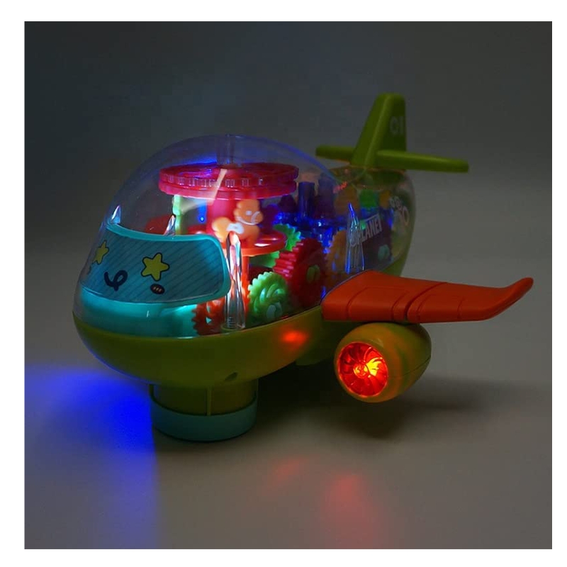 Transparent Mechanical Helicopter Airplane with Gear Technology